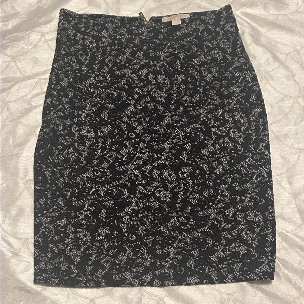 MICHAEL Michael Kors Black and White Pencil Skirt